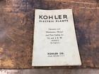 1 2 And K 115 Volts Kohler Engines Electric Plants Operation