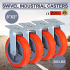 4 Pack 200mm Swivel Casters Polyurethane Wheel 228079325255 4 Pack 200mm Swivel Casters Polyurethane Wheel 228079325255