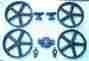 4wc12c Aep Antique Hit Miss Gas Engine Cast Iron Cart Truck Parts Set 12 Five Spoke Wheels