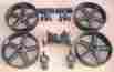4wc5 Aep Antique Hit Miss Gas Engine Cast Iron Cart Truck Parts Set Five Spoke Wheels
