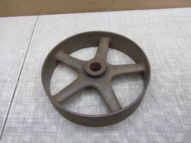 12x2.5x1-17 5 Spoke 2523 Vtg Antique Cast Iron Flat Belt Pulley Line Shaft Hit Miss Engine 12x2.5x1-17/64
