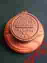 5149778 Worthington Gamon Antique Worthington-gamon Water Meter Brass Cover On Wood