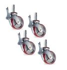 635682256843 Roll Scaffolding Caster Red Poly Wheel Cam Lock