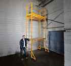 800lb Unbranded Generic Multipurpose Adjustable Platform Rolling Scaffold Tower 12ft Tall Capacity
