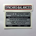 301202 B.607set Briggs Stratton Model Type Code And Syncho-balanced Decals For 14 15 16hp 301202 B.607set Briggs Stratton Model Type Code And Syncho-balanced Decals For 14 15 16hp