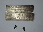 45991 Brass Model Gas Serial Engine Fh Antique Briggs Stratton Tag