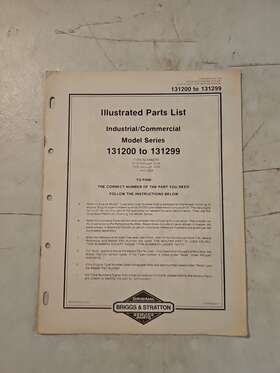 130200-130299 Briggs & Stratton Vintage 1982 And Illustrated Parts List