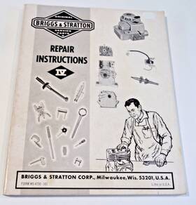 Ms-4750-101 Briggs & Stratton Vintage Original And Engine Repair Instructions Diagrams Iv