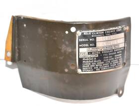 Clinton 416-1300-010 Military Engine Model 416 Cylinder Sheet Metal Tin Serial Plate Part