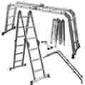 En131 Oxgord Heavy Duty Folding Work Ladder 12.5 Ft 350 Lb Capacity Platforms Light Weight