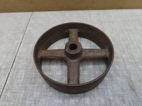 Engine P2006 Vtg Antique Cast Iron Flat Belt Pulley Line Shaft Hit Miss 10x3x1-1/16