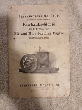 2406c Fairbanks Morse Engine Fairbanks-morse Instructions No. Hit And Miss Gasoline 2406c Fairbanks Morse Engine Fairbanks-morse Instructions No. Hit And Miss Gasoline