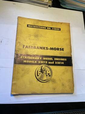 32e-12 Fairbanks Morse Engine 32e-14 Diesel Engines And Woodward Governor Manual