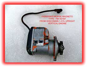 Fm-xd1b7 Fairbanks-morse Magneto Type Fmxd1b7 Hot Spark From Wisconsin 1-cyl Engine Fm-xd1b7 Fairbanks-morse Magneto Type Fmxd1b7 Hot Spark From Wisconsin 1-cyl Engine