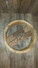 100yr Farm Pulley Vintage Shaft Wood Steampunk Age Industrial Line Machine