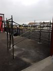 Green Steel Pair Walk Thru Stucco Scaffold Frames Cross Braces Green Steel Pair Walk Thru Stucco Scaffold Frames Cross Braces