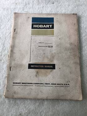 Gl-317-s Hobart Gl-318-s Vintage Gasoline Engine Welder Instruction Manual Vg