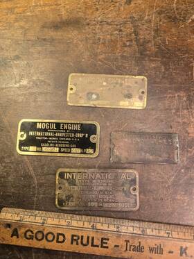 Ihc W1113 Mogul Type M Hit Miss Name Plate Tags Old Gas Engine Kerosene International
