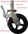 Inch Cbmscaffoldcom Scaffold 8 Rubber Caster Wheel With Double Locking Brakes And Two Looking Holes 635682171290 Inch Cbmscaffoldcom Scaffold 8 Rubber Caster Wheel With Double Locking Brakes And Two Looking Holes 635682171290