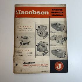 J-321 Jacobsen J-225 Engine Service Manual Vertical Horizontal J-125 J-175