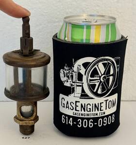 Lonergan 386-2 Oiler No Hit Miss Gas Engine Vintage Steampunk Brass Lubricator