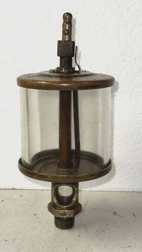 391z Lonergan Cylinder Oiler No Hit Miss Gas Engine Vintage Steampunk Brass
