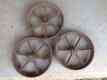 Lot848 Hit Iron Cast Wheels 3 Cart Lot Antique