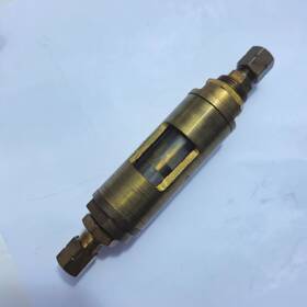 Lube Devices P4-65p Vintage Inline Brass Oil Sight Glass Lubricator Arrow Pneumatic