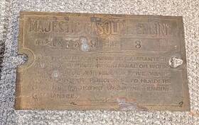 147529 Majestic Gasoline Engine Name Plate 3 Hp No