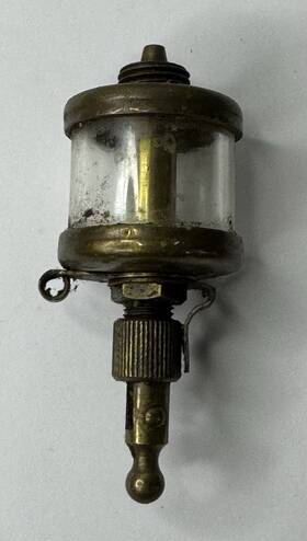 Puritan Powell Co X1240 Vintage Brass Hit And Miss Drip Oiler Lubricator Small 3 1/4 Inch