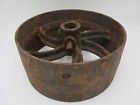 S-104 Unbranded Vintage Antique Cast Iron Flat Belt Pulley Line Shaft