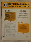 Ur-501 Stationary Harvester Ih International Gas Brochure Engine 1950