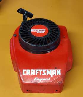 143.954002l Tecumseh 143.954002 Vintage Sears Craftsman Eager-1 4.0 Lawn Mower Recoil And Engine Cover