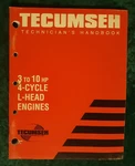 Tecumseh Technician's Handbook 3 To 10HP 4-CYCLE L-head Engines 1998 Vg. Fixed Price $13.00.