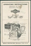 1936 Briggs & Stratton Engine Manual Models 6FBC 6R4D Repair Parts Gas. Fixed Price $16.79.