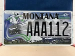 Back The Glacier Wolfpack High School Montana License Plate. Fixed Price $6.00.