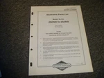 Briggs & Stratton Model Series 252400-252499 Engine Illustrated Parts Manual Xz. Fixed Price $70.56.
