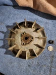 RSH-899 Flywheel & Nut Vintage Lauson / Tecumseh 2HP Model Motor Engine Part. Fixed Price $20.00.