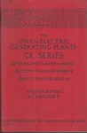 Onan Electric Generating Plants Specs A-t Instruction Manual 1952. Fixed Price $11.99.