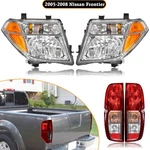 4 Pc Set For 2005-2008 Nissan Frontier Chrome Headlights + Red Tail L&r. Fixed Price $109.89.