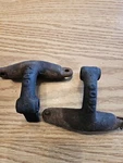 Pair Of Governor Weights 1/2HP Alamo Rock Island Empire Hit Miss Engine #6032. Fixed Price $45.00.