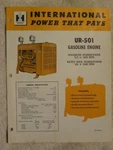 1950'S Ih International Harvester UR-501 Stationary Gas Engine Brochure. Fixed Price $19.99.