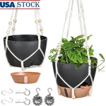 2 Pack 10" Hanging Planters Indoor Plants Flower Pot Baskets W/ Drainage Hole. Fixed Price $37.18.