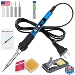 Anbes Soldering Iron Kit 90W 110V Lcd Digital 10-IN-1 Adjustable Temp Ceramic He. Fixed Price $22.13.