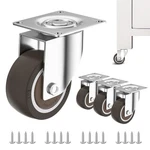 1.5" Wheels Set Of 4, Swivel Plate Furniture Small Casters, Noise R.... Fixed Price $20.97.