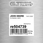 RE504739 Flywheel SAE4 Fits John Deere (surplus Open Box). Fixed Price $2714.87.