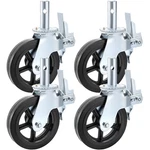 4PCS Scaffolding Caster X 2" Black Wheels W/ Locking Brakes 1-3/8" 4400LBS. Fixed Price $54.00.