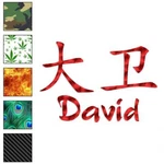 David Chinese Symbol Name, Vinyl Decal Sticker, 40 Patterns & Sizes, #3608. Fixed Price $7.95.