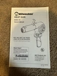 Milwaukee Heat Gun Model 750 Owners Manual. Fixed Price $6.00.