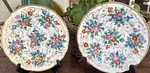 Antique French Hand-painted Floral Plates Rouen France 8.5" R. Briggs Co. Fixed Price $100.00.